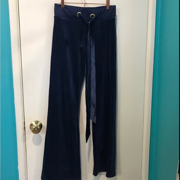 ISO !  ISO ! ISO ! BEACH BUNNY LOUNGE M OR L BLUE VELVET PANTS DO NOT BUY THIS ! - Picture 1 of 4